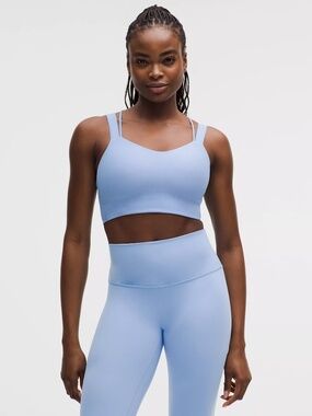 Lululemon Like a Cloud Longline Bra Dot Sinatra Blue size 10 D/DD BRAND NEW